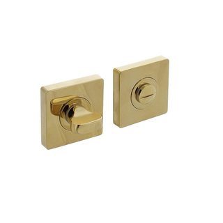 Intersteel Rosette with toilet/bathroom closure square 55x55x10 mm brass titanium PVD