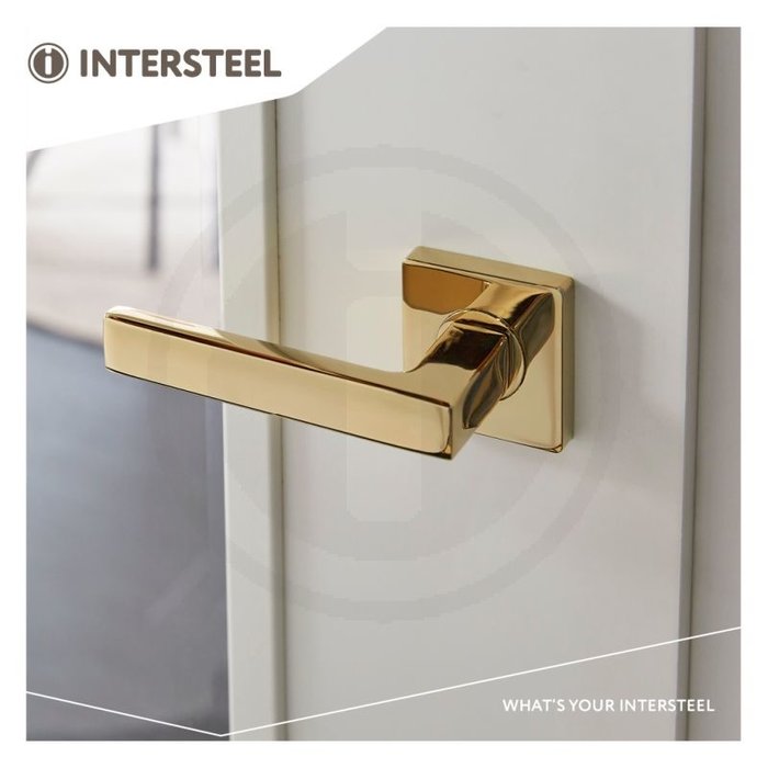 Intersteel Intersteel door handle HERA on square rosette brass matt titanium PVD without BB