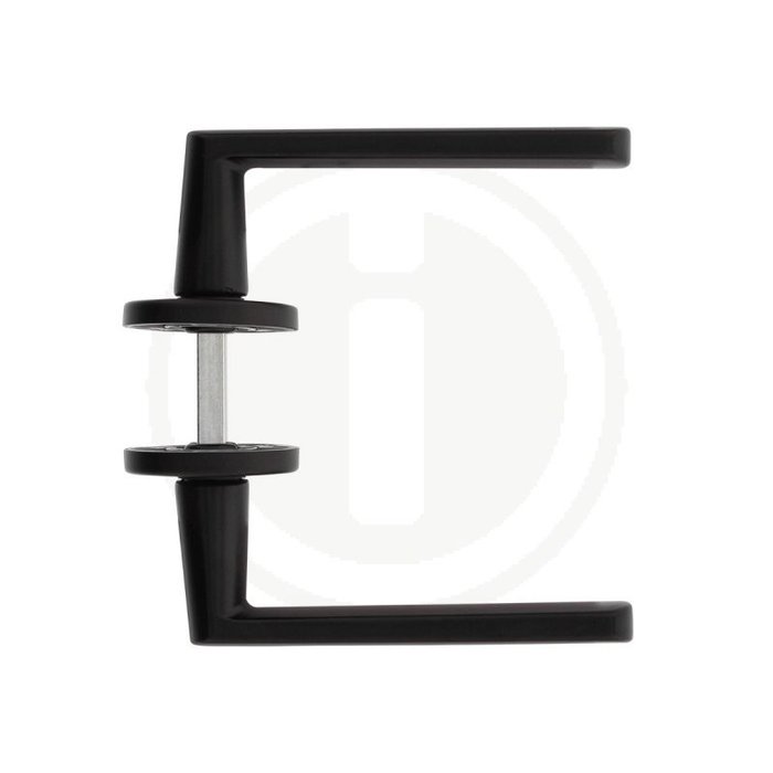 Intersteel Zwarte Intersteel deurklink SORA op rond rozet Ø 49 x7 mm