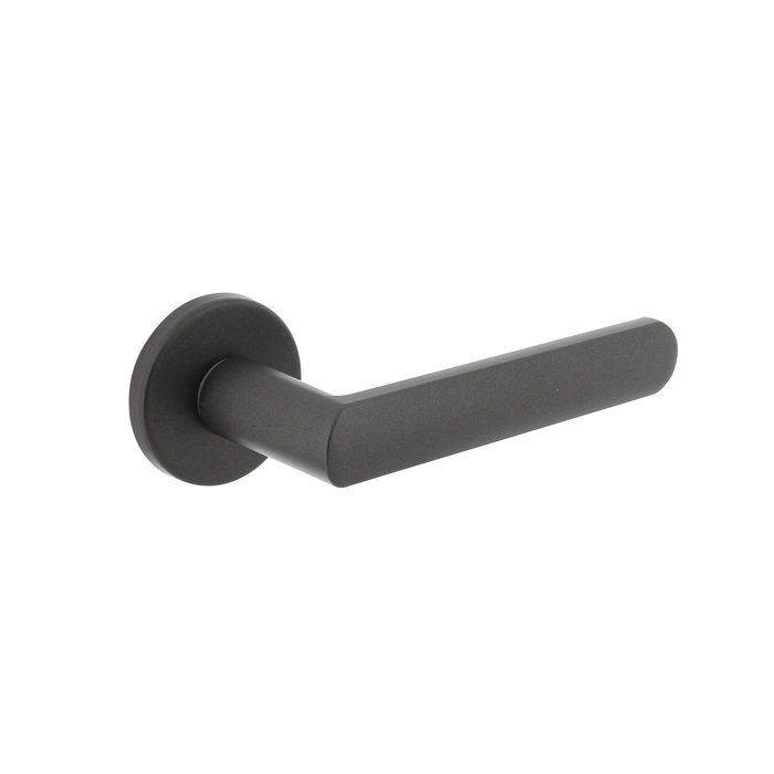 Intersteel Intersteel door handle SORA on round rosette Ø 49 x 7 mm anthracite grey