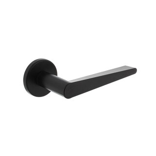Intersteel Intersteel door handle TIGA on round rosette black