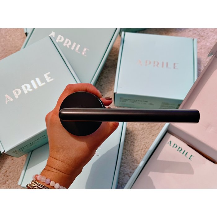 Aprile Black solid Aprile door handles KALMIA Ø 53x7 mm