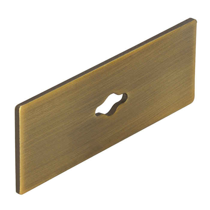 I.B.E. Back plate for furniture knob 72 mm antique brass brushed