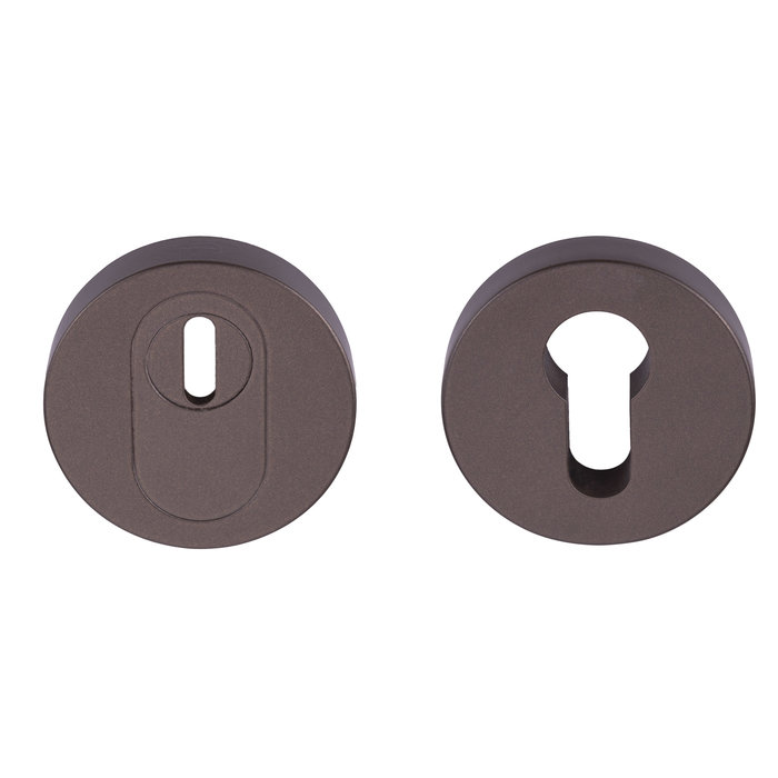Formani Matt stainless steel safety cylinder rosette Basics BVEIL-KT Bronze