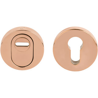 Formani Security cylinder rosette Basics BVEIL-KT solid SKG*** PVD polished copper