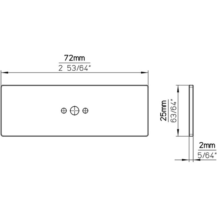 I.B.E. Achterplaat voor meubelknop 72 mm antiek messing geborsteld