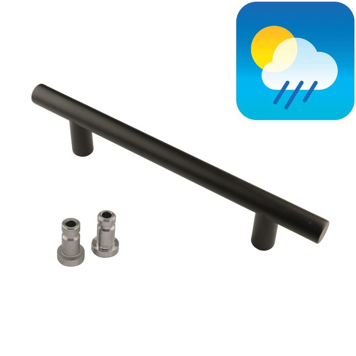 HDD Black door handle T 20/200/300 - UV Structure coating with blind mounting