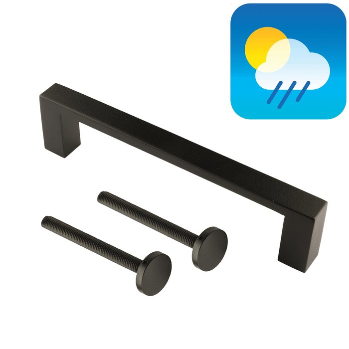 HDD Black door handle COSMIC 20/200 - UV Structure with continuous fixing