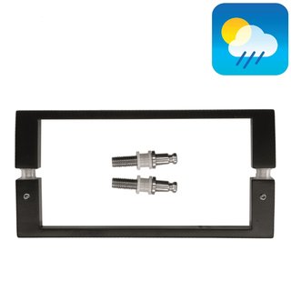HDD Poignée de porte noire COSMIC 20/200 - Structure UV - paire pour verre