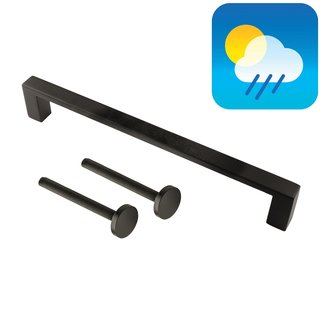 HDD Schwarzer Türgriff COSMIC 20/300 - UV-Struktur - durchgehende Montage