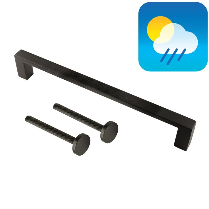 HDD Black door handle COSMIC 20/300 - UV Structured coating with continuous attachment