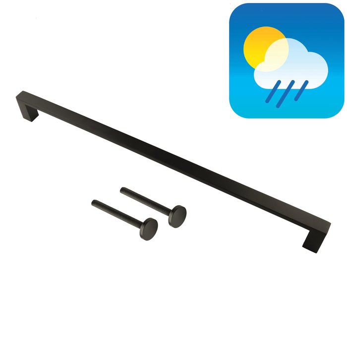 HDD Black door handle COSMIC 20/500 - UV Structured coating with continuous attachment