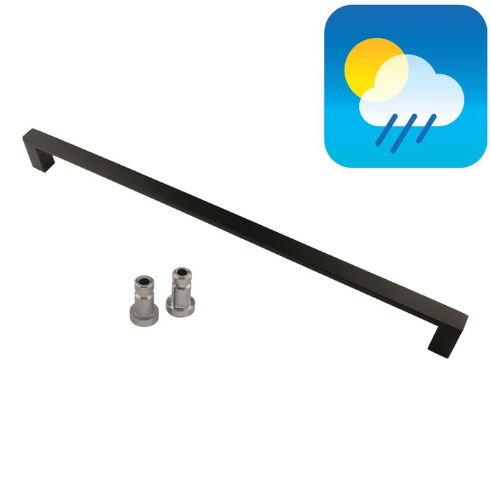 HDD Schwarzer Türgriff COSMIC 20/500 UV Struktur mit Blindbefestigung