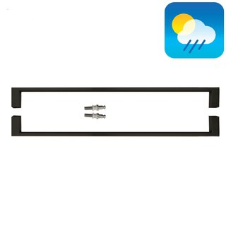 HDD Poignée de porte noire COSMIC 20/500 - Structure UV - paire pour verre