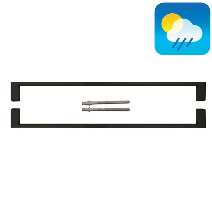 HDD Schwarzer Türgriff COSMIC 20/500 - UV-Struktur - Paar für Türstärke >3 CM