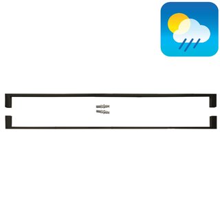 HDD Zwarte deurgreep COSMIC 20/800 - UV Structuur - paar voor glas