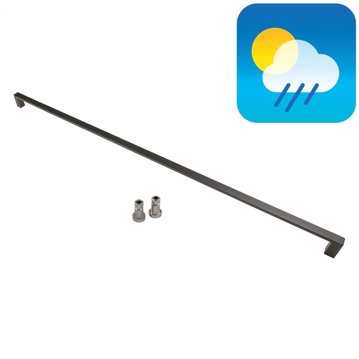 HDD Poignée de porte noire COSMIC 20/1000 UV Structure avec fixation aveugle