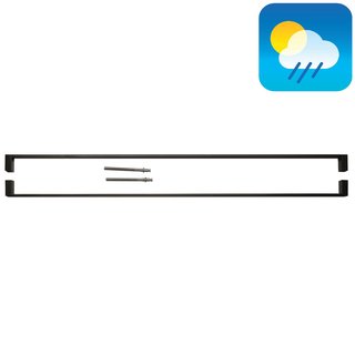 HDD Poignée de porte noire COSMIC 20/1000 - Structure UV - la paire pour épaisseur de porte >3 CM