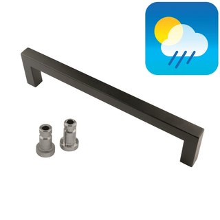 HDD Black door handle CUBICA 20/300 - UV Structure - blind mounting