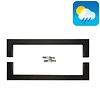 HDD Black door handle CUBICA 20/300 - UV Structure - pair for glass