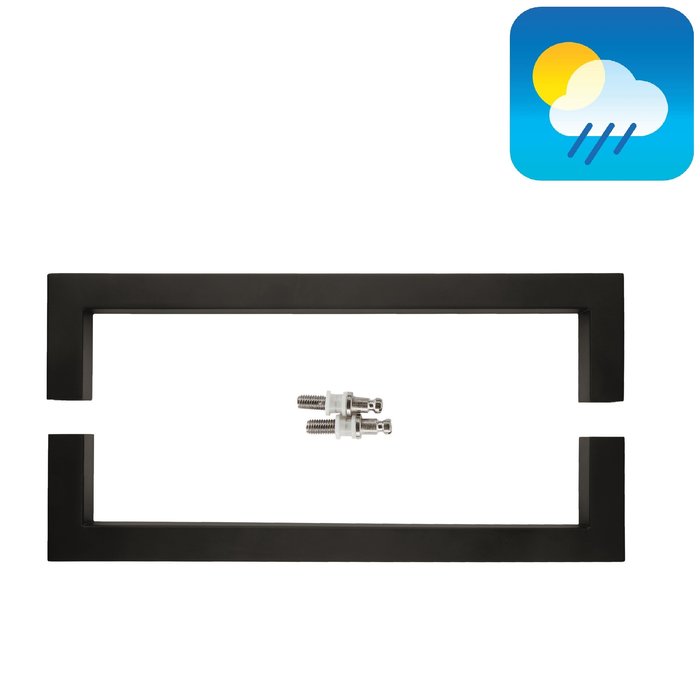 HDD Zwarte deurgreep CUBICA 20/300 met UV Structuur coating - paar voor glas