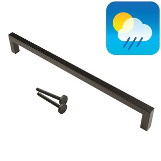 HDD Black door handle CUBICA 20/500 - UV Structure - through mounting