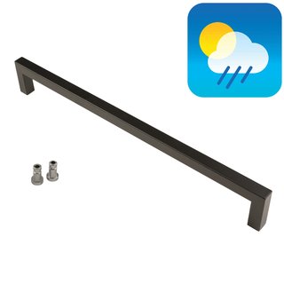 HDD Black door handle CUBICA 20/500 - UV Structure - blind mounting