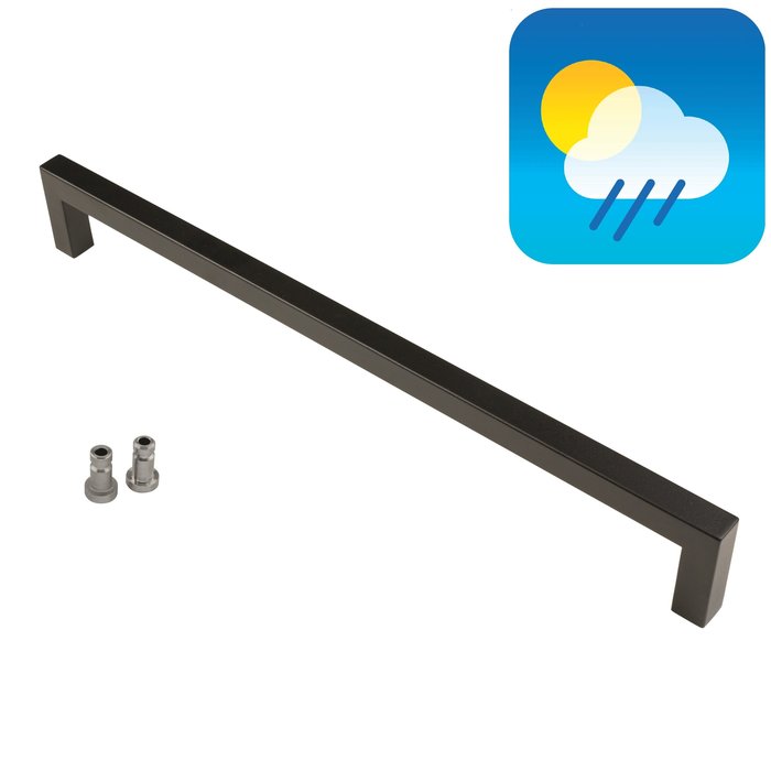 HDD Black door handle CUBICA 20/500 UV Structure with concealed fixing