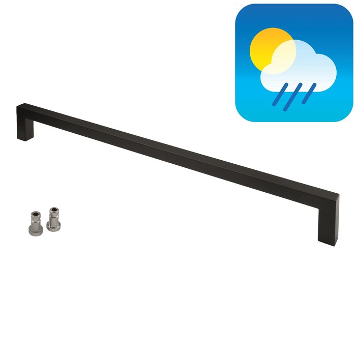 HDD Black door handle CUBICA 20/800 UV Structure with blind fixing