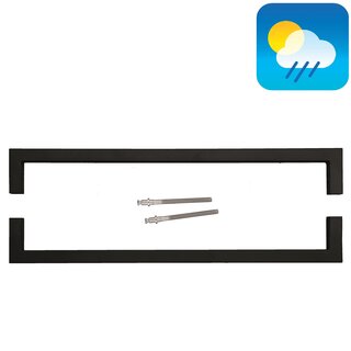 HDD Black door handle CUBICA 20/800 - UV Structure - pair for door thickness >3 CM