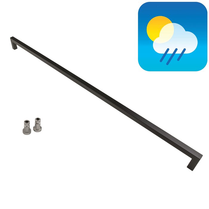 HDD Poignée de porte noire CUBICA 20/1000 UV Structure avec fixation aveugle