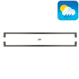 HDD Zwarte deurgreep CUBICA 20/1000 - UV Structuur - paar voor glas