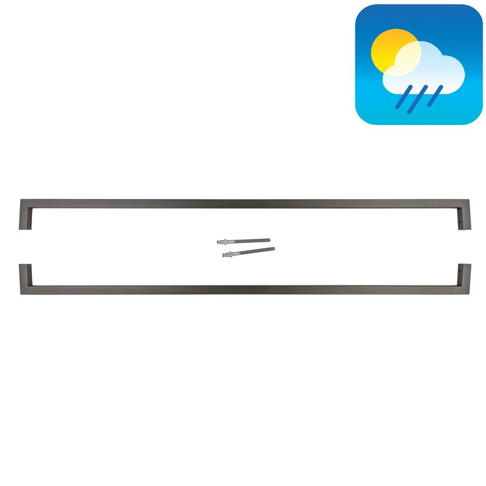 HDD Zwarte deurgreep CUBICA 20/1000 - UV Structuur - paar voor deurdikte >3 CM