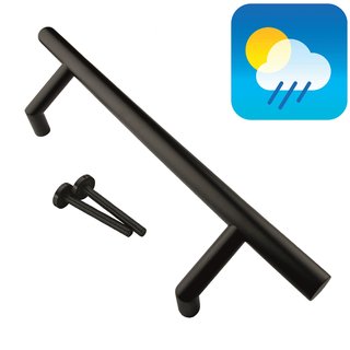 HDD Schwarzer Türgriff STCOT 25/300/460 - UV-Struktur - Durchsteckmontage