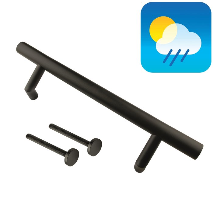 HDD Black door handle STCOT 32/300/460 - UV Structure coating with continuous attachment