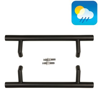 HDD Black door handle STCOT 32/300/460 - UV Structure pair for glass