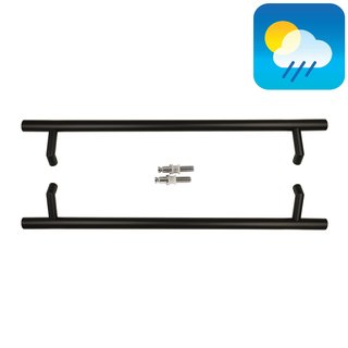 HDD Schwarzer Türgriff STCOT 32/650/810 - UV-Struktur - Paar für Glas