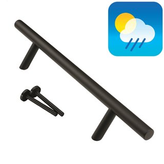 HDD Zwarte deurgreep ST 25/300/500 - UV Structuur - Doorgaande montage