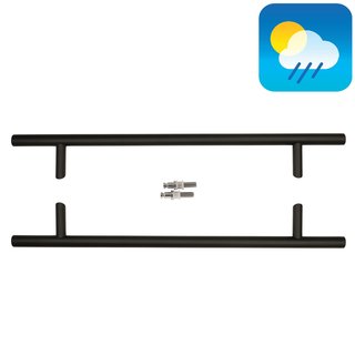 HDD Black door handle ST 25/500/700- UV Structure pair for glass