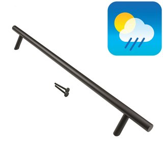 HDD Schwarzer Türgriff ST 25/650/810 - UV-Struktur - Durchsteckmontage