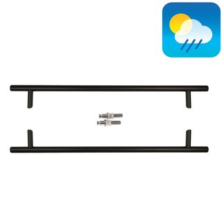 HDD Zwarte deurgreep ST 25/650/810- UV Structuur -paar voor glas