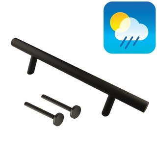 HDD Zwarte deurgreep ST 32/300/500 - UV Structuur - Doorgaande montage