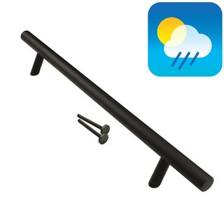 HDD Black door handle ST 32/500/700 - UV Structure - Through mounting