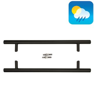 HDD Black door handle ST 32/500/700 - UV Structure - pair for glass