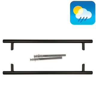 HDD Schwarzer Türgriff ST 32/650/810 - UV-Struktur - Paar für Türstärke >3 CM