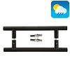HDD Zwarte deurgreep T 20/200/300 - UV Structuur - paar voor glas