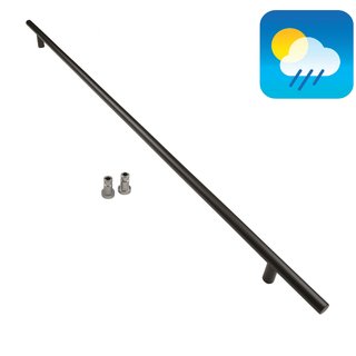 HDD Zwarte deurgreep T 20/1000/1200 - UV Structuur - Blinde montage