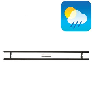 HDD Black door handle T 32/1000/1200 - UV Structure - pair for door thickness >3 CM