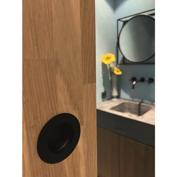 HDD Mat zwarte schuifdeurkom FRA rond per set