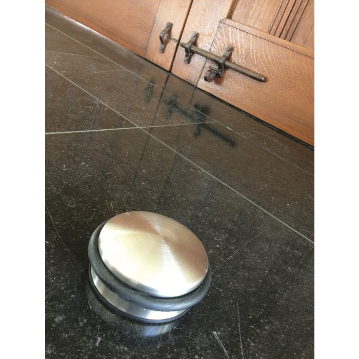 HDD Zware vloerdeurstop 1,25 kg RVS